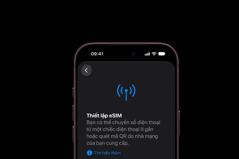 iPhone 18 Pro hỗ trợ 5G, Wi-Fi 7, Bluetooth 6 và eSIM. (Nguồn ảnh: Apple)