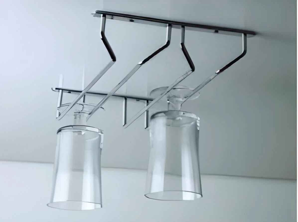kệ treo ly quầy bar inox h&igrave;nh 3