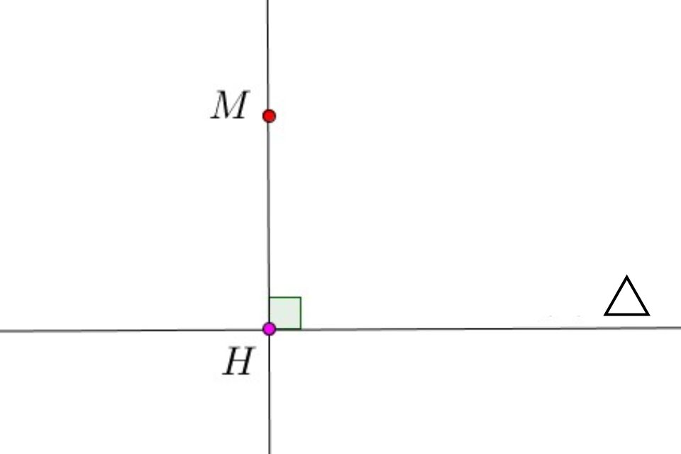 khoảng cách từ 1 điểm đến đường thẳng (ảnh 1)