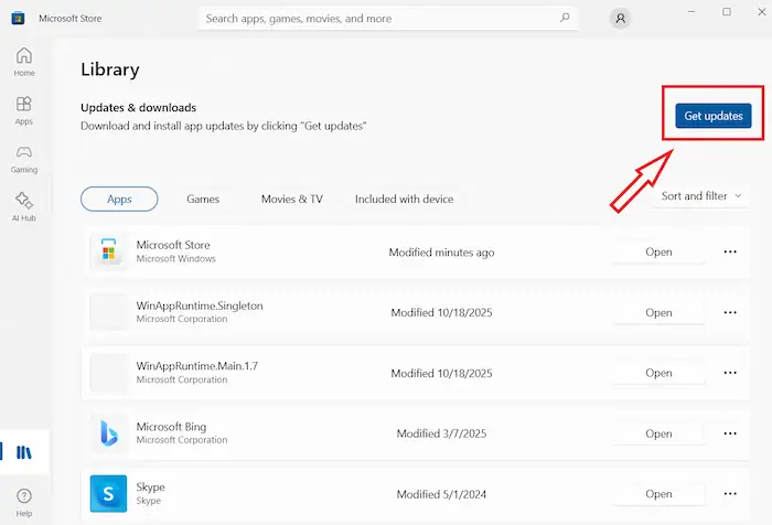 cap nhat microsoft store