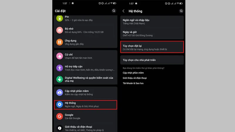 khoi phuc cai dat goc cho dien thoai