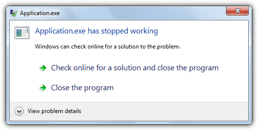 Lỗi has stopped working 2026 1