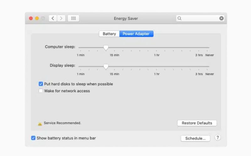 Kiểm tra và điều chỉnh cài đặt chế độ Sleep trên MacBook