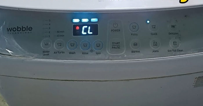 Máy giặt Samsung báo lỗi CL ảnh 1