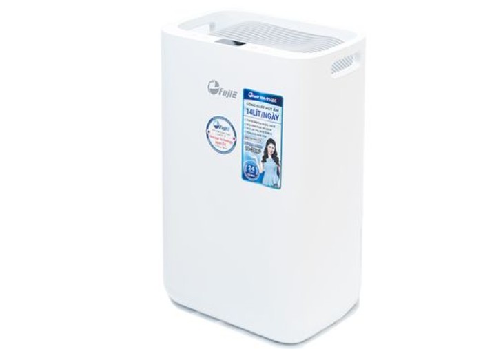 FujiE HM-914EC có công suất hút ẩm 14 lít/ngày, phù hợp với phòng nhỏ thường xuyên có độ ẩm cao