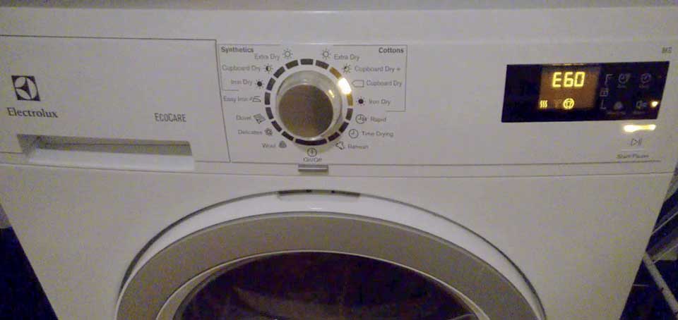 Máy sấy Electrolux lỗi E60 - 03