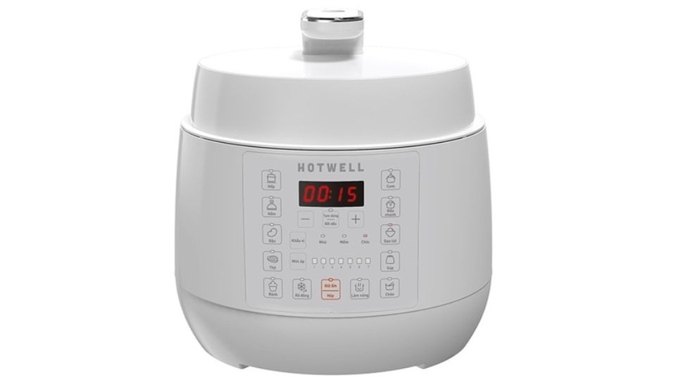 Nồi áp suất điện tử Hotwell 5 lít PE50H1 - Trắng
