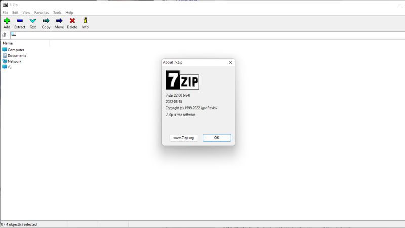 Phần mềm giải nén tốt 2026 - 7-Zip