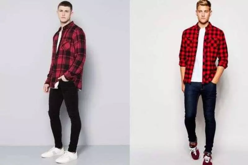 ao flannel quan skinny