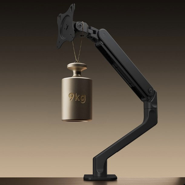 REDMI Monitor Arm chịu tải tối đa 9 kg, đáp ứng nhu cầu lắp đặt nhiều mẫu màn hình máy tính.