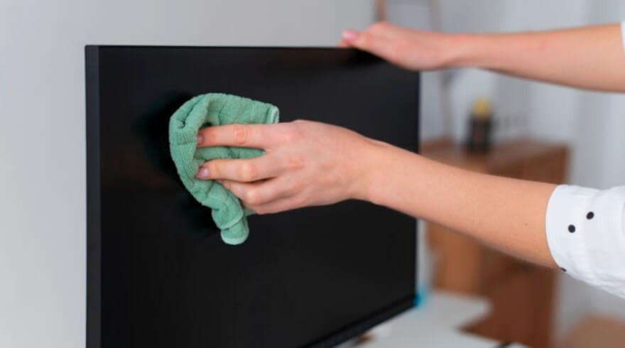 sai lầm khi vệ sinh màn hình tivi 5
