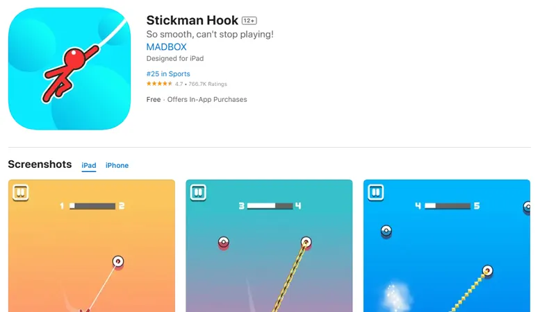 tai game stickman hook tren dien thoai