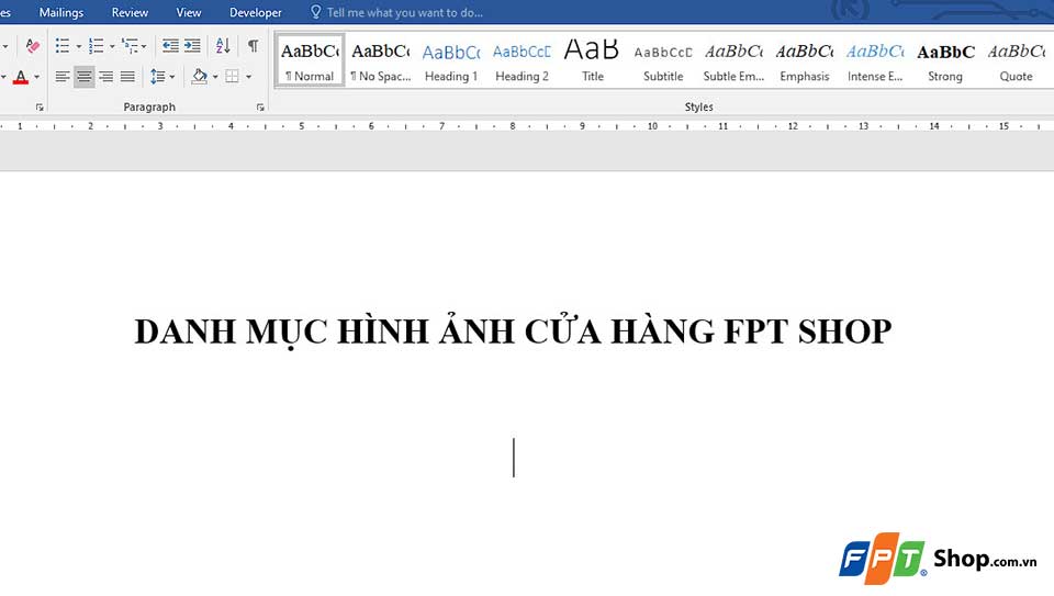 Cách tạo danh mục hình ảnh trong Word - 03