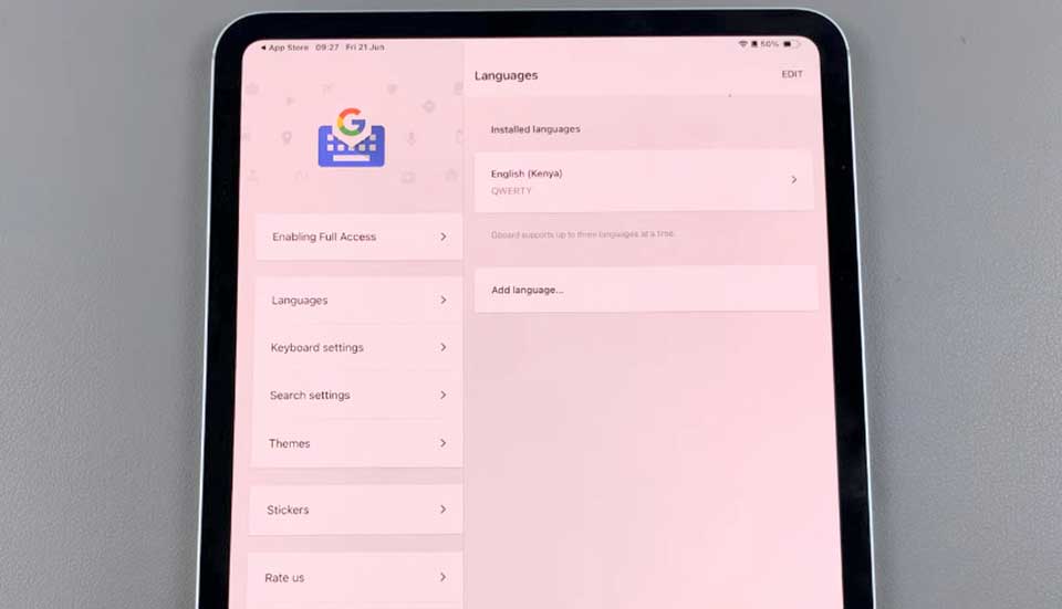 Thêm hoặc thay đổi bàn phím trên iPad - 03