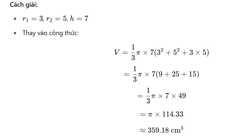 thể tích nón cụt ảnh 1