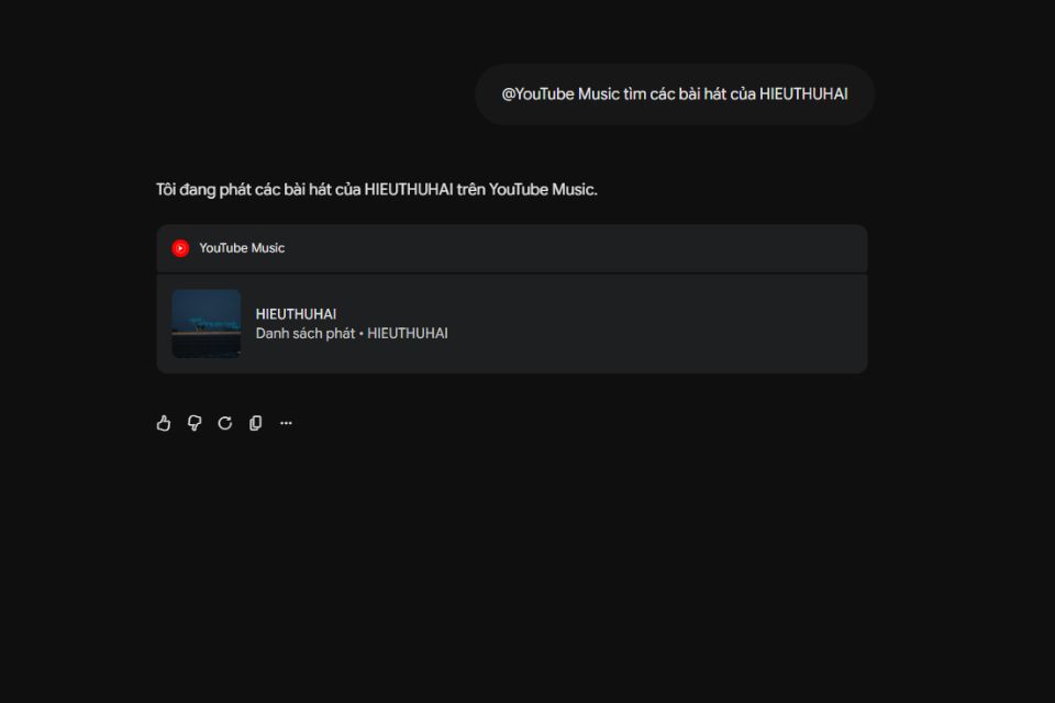 Hướng dẫn chi tiết cách tìm nhạc YouTube Music trên Gemini - Bước 3