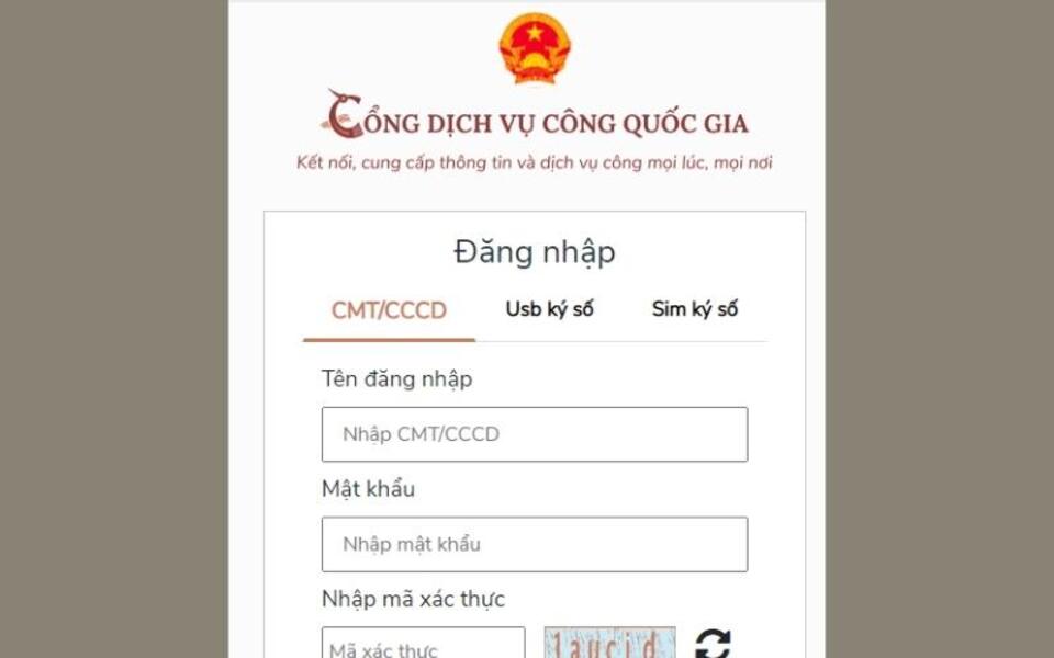 Đăng nhập bằng thông tin cá nhân