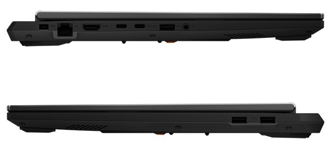 Asus TUF Gaming A16 FA608UM đầy đủ cổng kết nối và linh hoạt