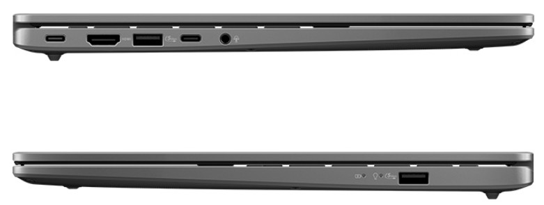 Laptop Asus Vivobook S14 S3407CA-SF913W hỗ trợ đầy đủ các cổng kết nối