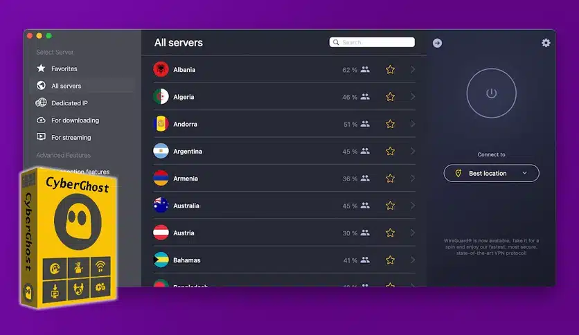 cyberghost vpn cho mac