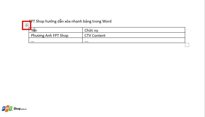 Xóa nhanh bảng trong Word (ảnh 2)