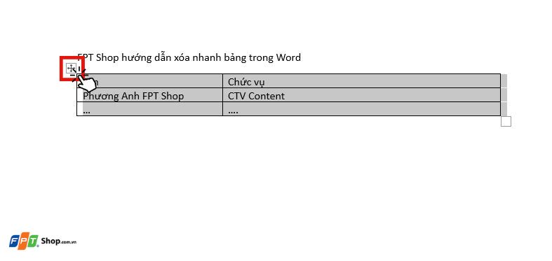 Xóa nhanh bảng trong Word (ảnh 3)