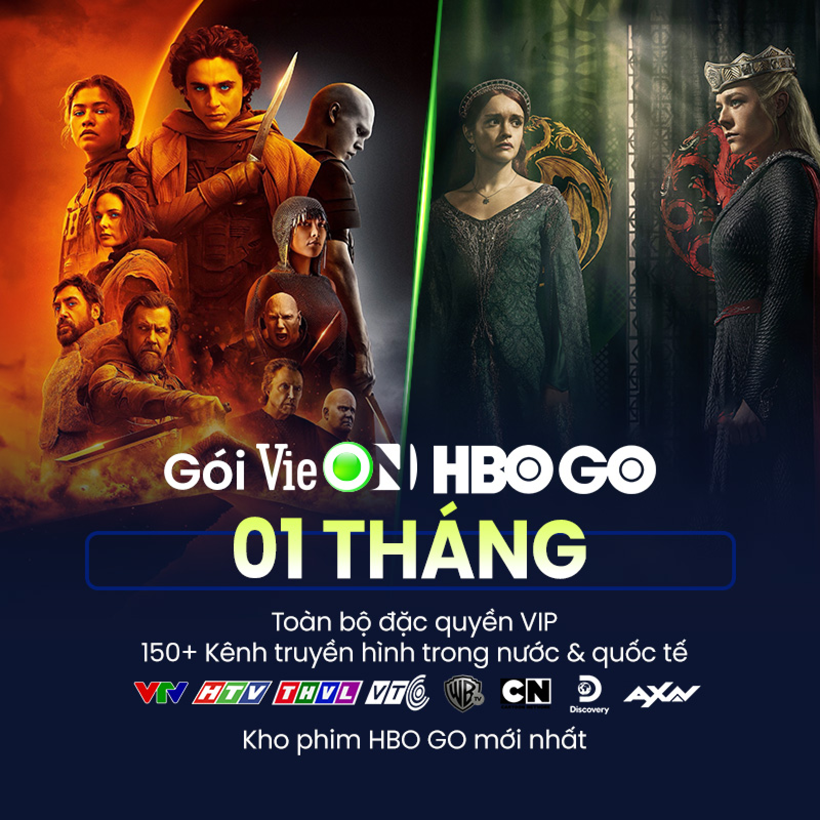 Gói giải trí VieOn VIP HBO Go 1 tháng