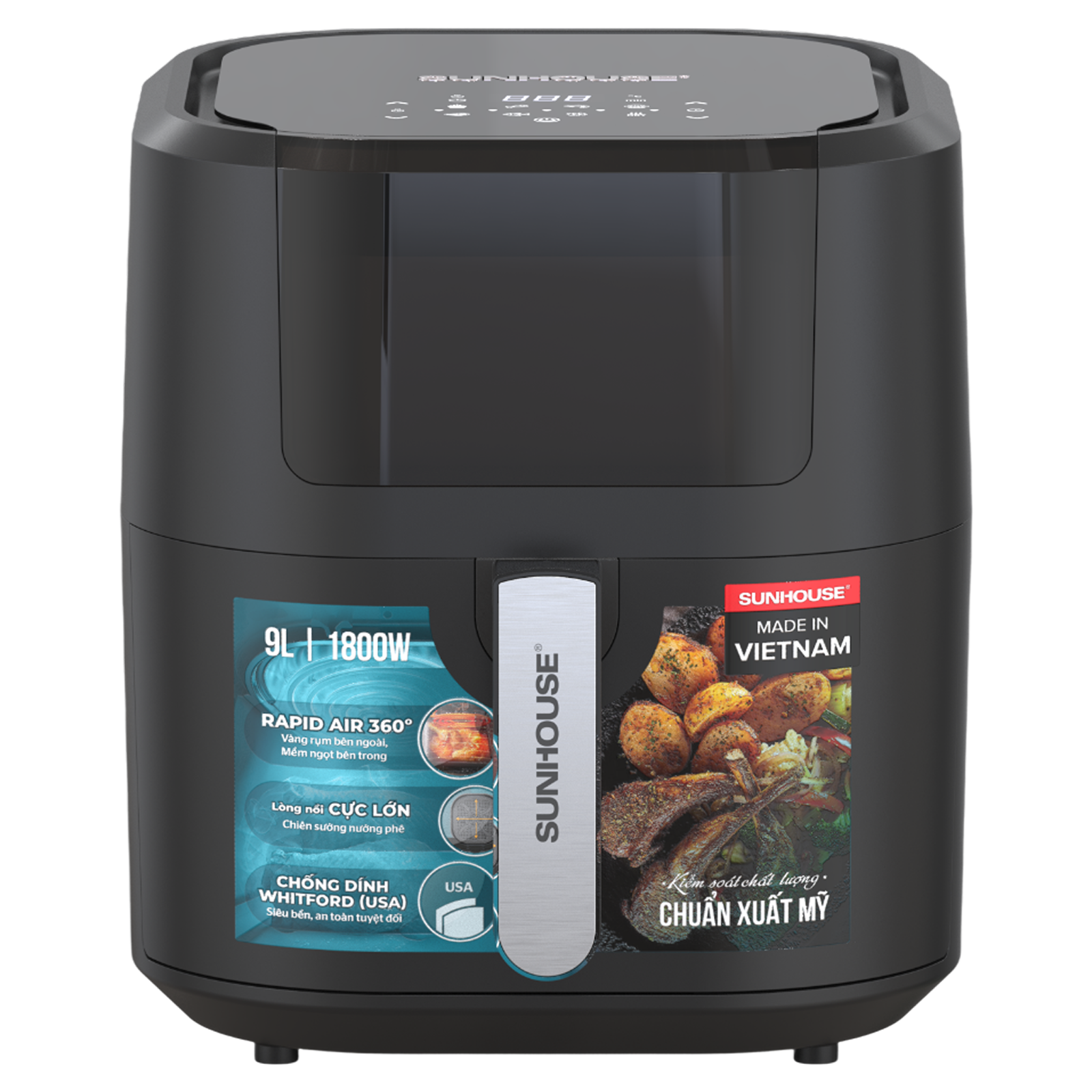 Nồi Chiên Không Dầu Sunhouse 9 Lít Shd4082
