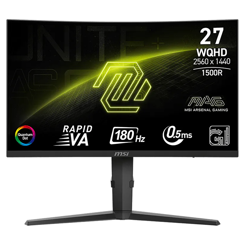 Màn hình cong Gaming MSI MAG 275CQRF QD E2 27 inch WQHD (2560 x 1440)/ VA 180Hz/ USB Type-C/ PD 15W