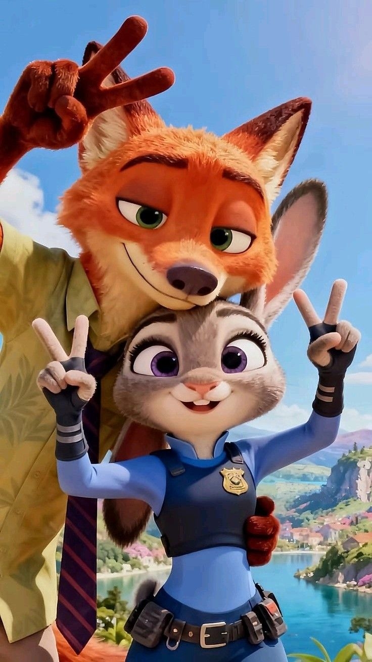 Hình nền Cáo và Thỏ Zootopia cho các cặp đôi