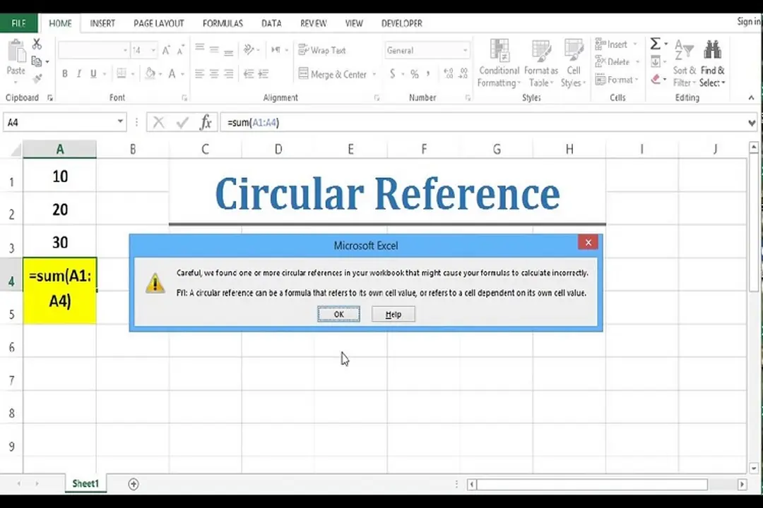 Cách sửa lỗi Circular References trong Excel mới 2025, thành công 100%