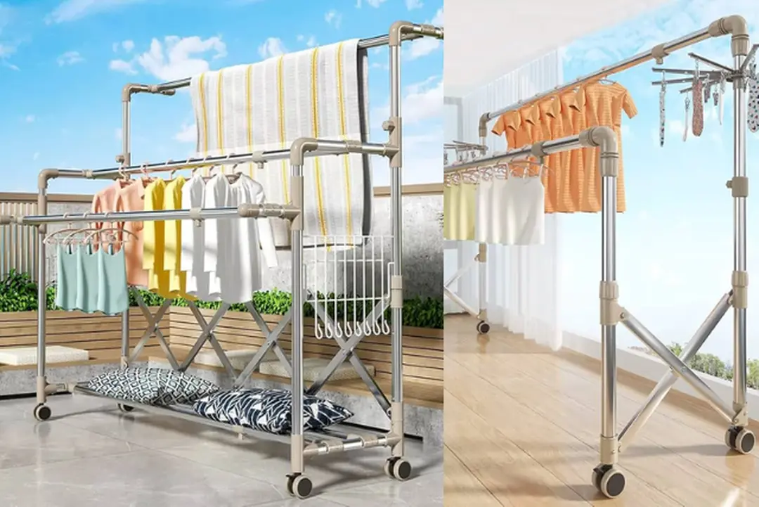 Khám phá giàn phơi quần áo có bánh xe: Tiện ích có thể bạn chưa biết