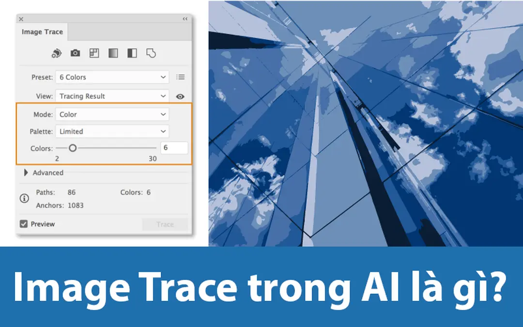 Image Trace trong AI là gì? Cách chuyển ảnh bitmap sang vector