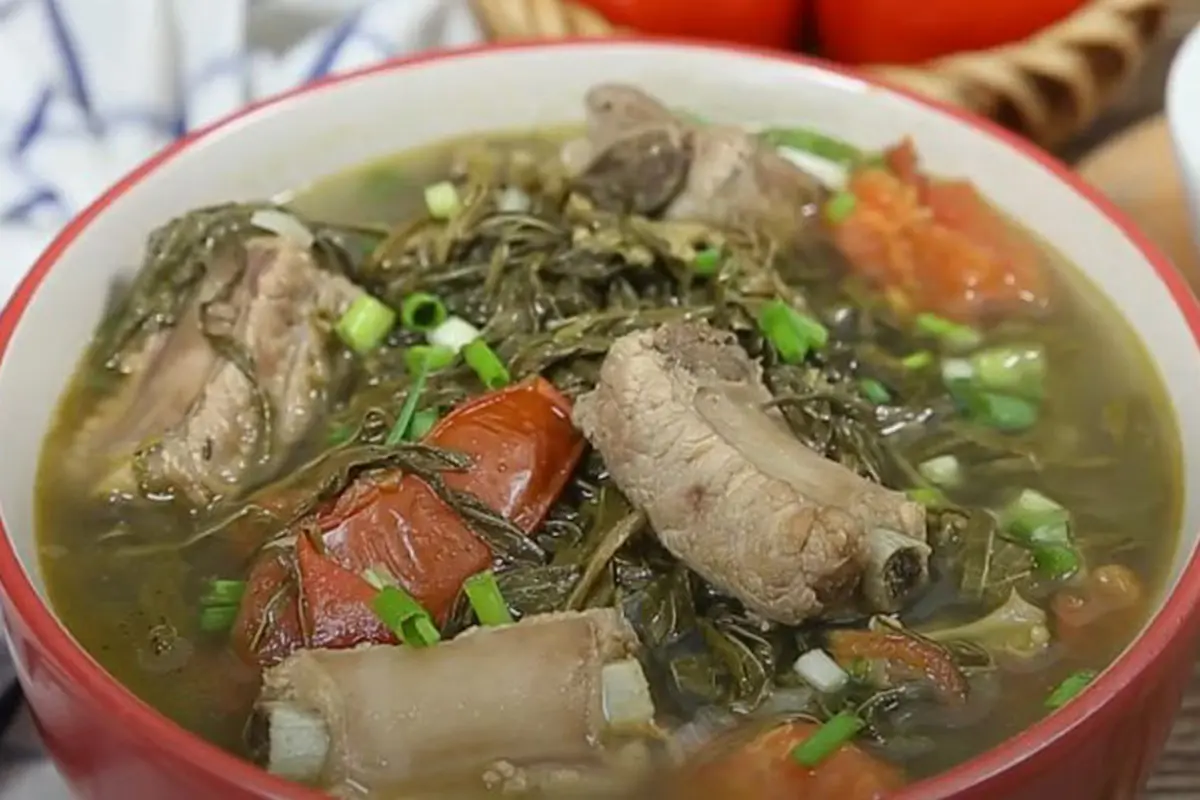 Độc đáo đặc sản canh rau sắn chua nấu sườn Phú Thọ với cách làm cực đơn ...