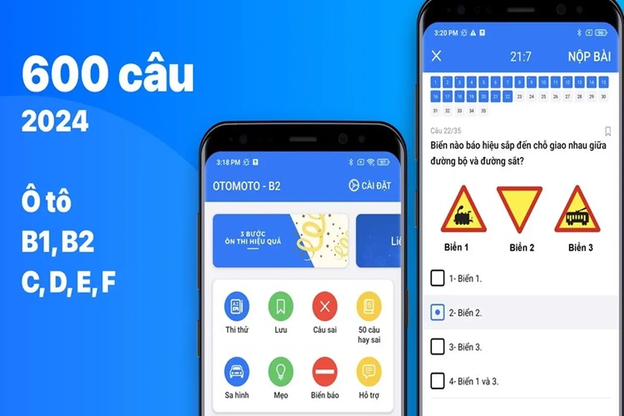OTOMOTO – Khám phá những tính năng thú vị của phần mềm Ôn Thi GPLX 600 Câu 