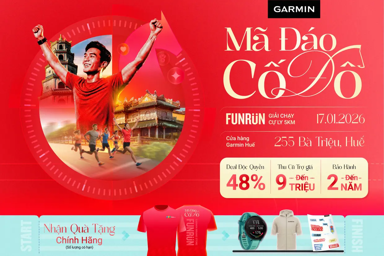 Chạy cùng Garmin tại Fun Run “Mã đáo Cố Đô”, săn ưu đãi và quà giá trị