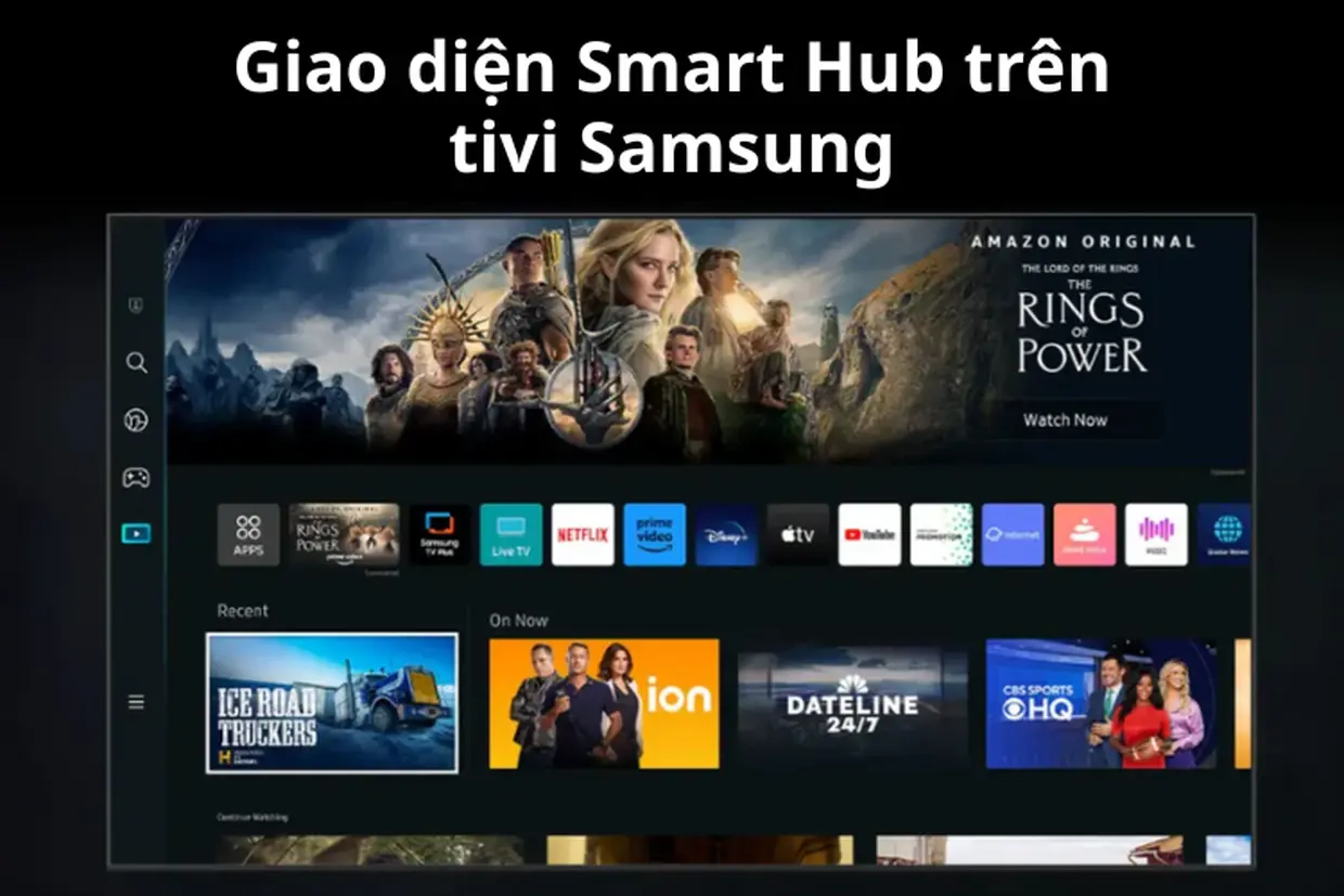 Giao diện Smart Hub trên tivi Samsung có những tính năng gì nổi bật?