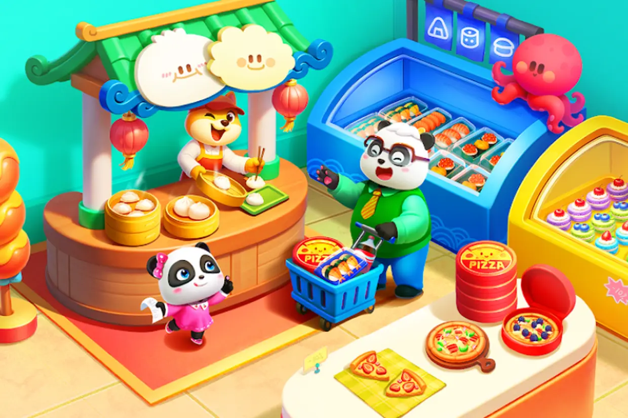 Siêu Thị Của Bé Gấu Trúc: Game mô phỏng giúp trẻ học cách mua sắm và ghi nhớ hiệu quả