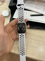 Đồng hồ Apple Watch Nike Series 7 GPS + Cellular 45mm viền nhôm Trắng dây cao su Trắng MKL43VN/A