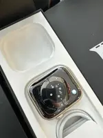 Đồng hồ Apple Watch Nike Series 7 GPS + Cellular 45mm viền nhôm Trắng dây cao su Trắng MKL43VN/A