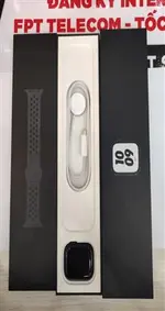 Đồng hồ Apple Watch Nike Series 7 GPS + Cellular 45mm viền nhôm Đen dây cao su Đen MKL53VN/A
