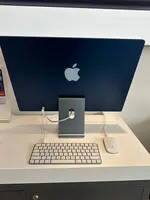Máy tính iMac 24 2021 Retina 4.5K M1/8-Core CPU/8-Core GPU/8GB/256GB SSD Xanh da trời MGPK3SA/A
