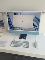 Máy tính iMac 24 2021 Retina 4.5K M1/8-Core CPU/8-Core GPU/8GB/256GB SSD Xanh da trời MGPK3SA/A