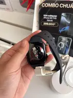 Đồng hồ Apple Watch Series 10 GPS 46mm Viền Nhôm Đen Bóng Dây Cao Su S/M Demo 3N496PA/A