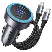 Tẩu sạc nhanh xe hơi 3 cổng 30W (2 USB-C + USB-A) EC307 Ugreen