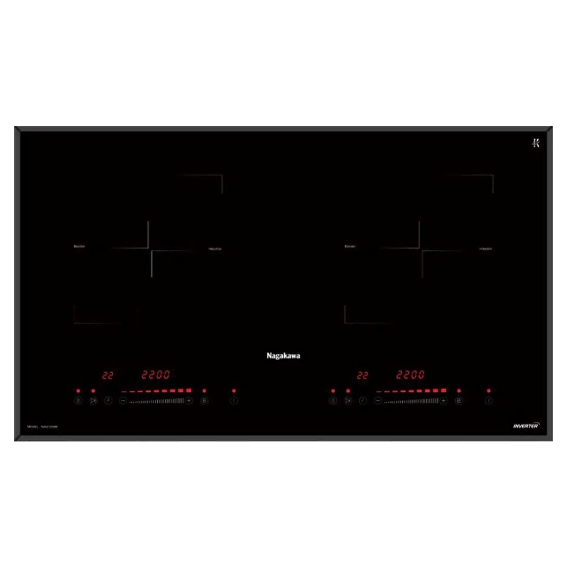 Bếp điện từ đôi Nagakawa NAG1202M