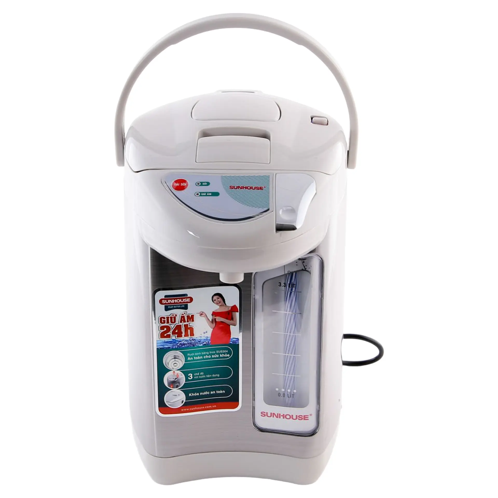 Bình thủy điện Sunhouse 3.3 lít SHD1533