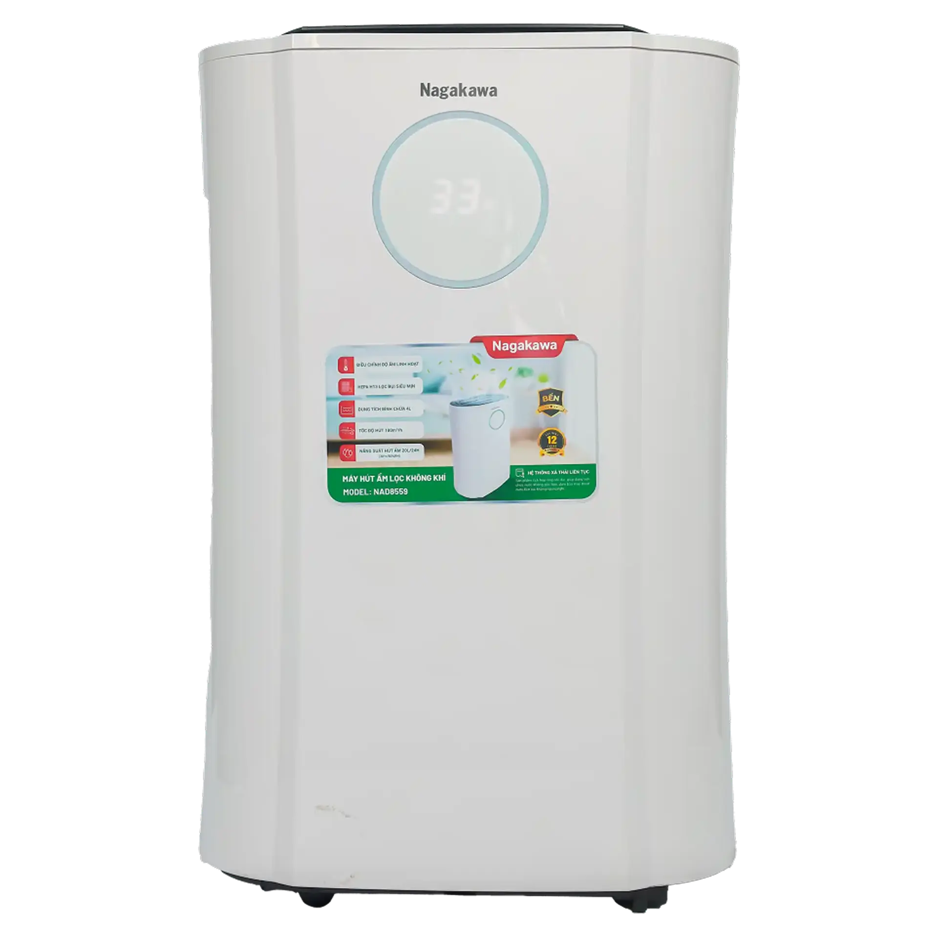 Máy hút ẩm lọc không khí 20 lít Nagakawa NAD8559