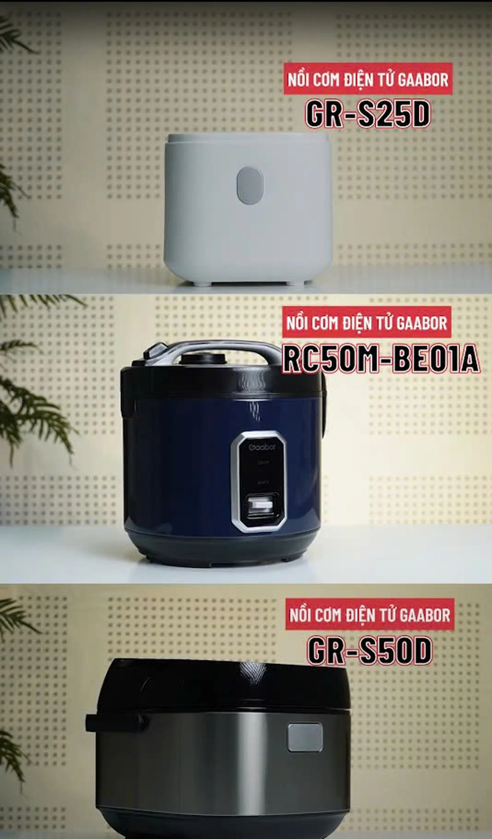 Top 3 nồi cơm điện tử Gaabor bán chạy tại FPT Shop.