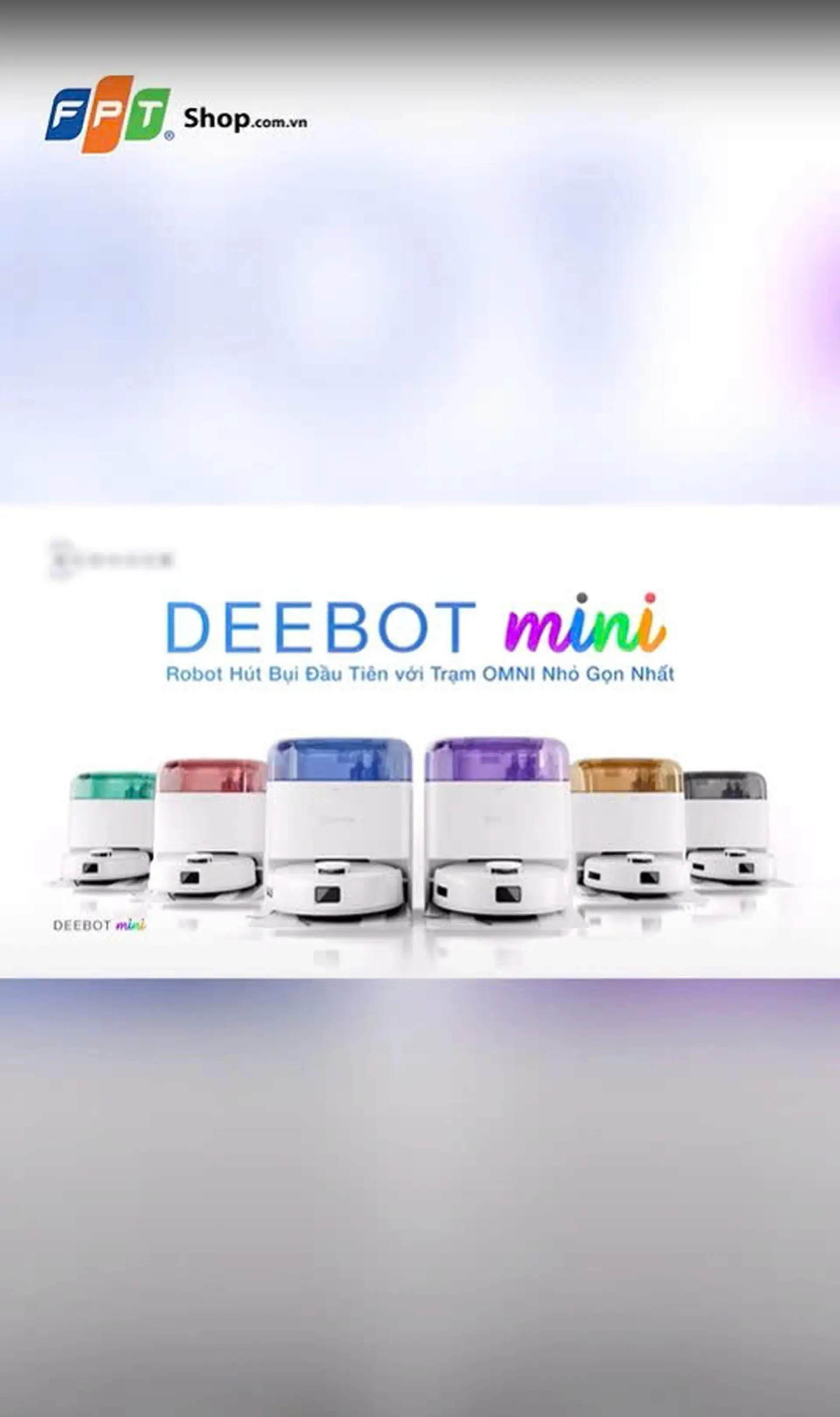 Robot hút bụi lau nhà Ecovacs Deebot Mini